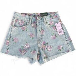Wild Fable Floral Jean Shorts - Light Blue and Purple